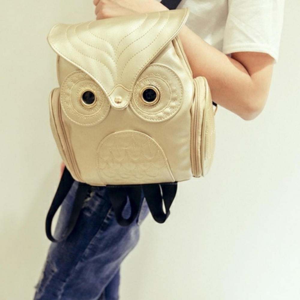 Gold Leather Owl🦉 Backpack - Picture 2 of 7